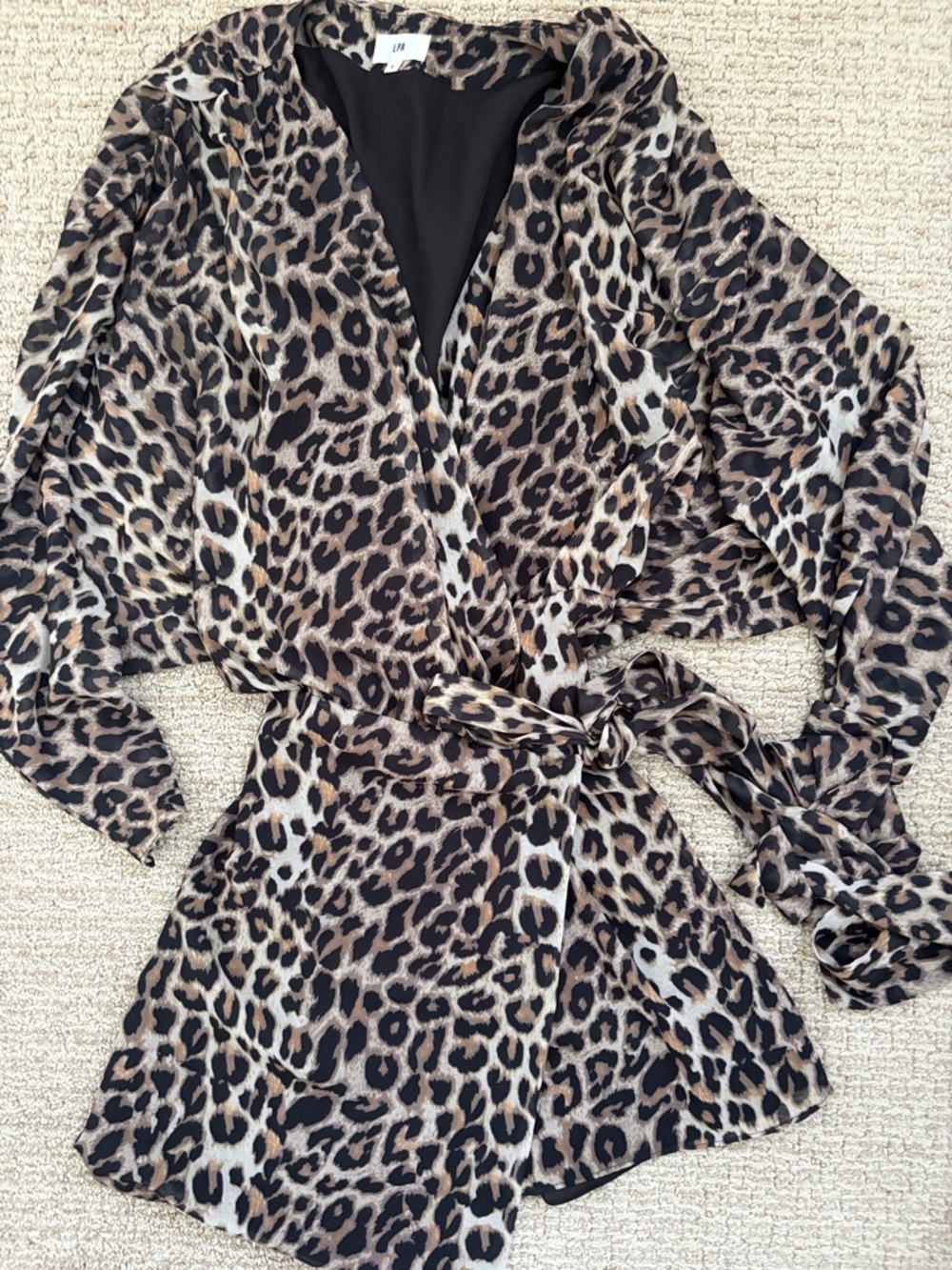 LPA Leopard Wrap Dress